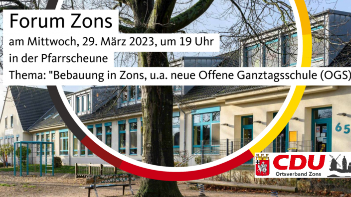 CDU Forum Zons am 29.3.23 in der Pfarrscheune!