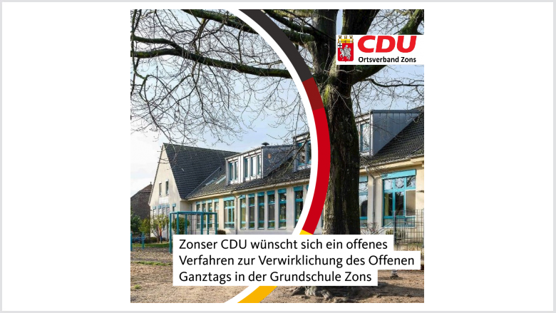 Die Zonser CDU ist für das Grundschul-Bauprojekt