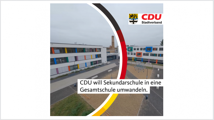 CDU will Sekundarschule umwandeln